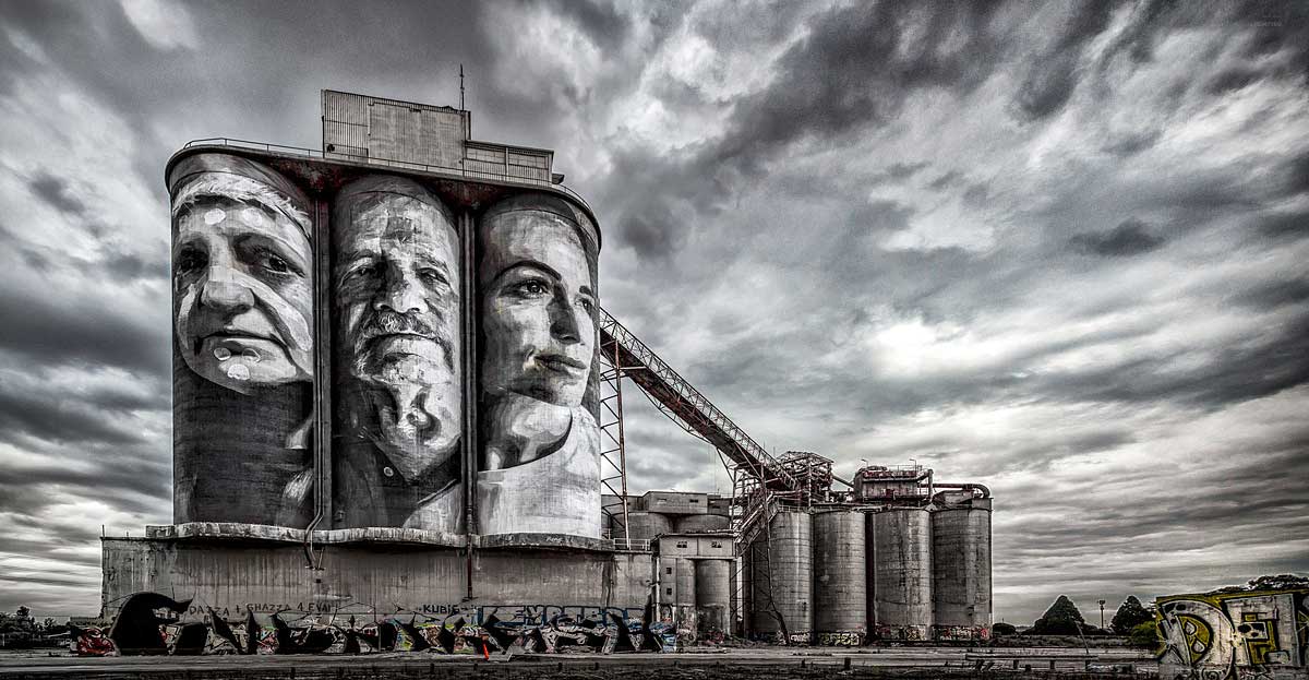 landscape photography, architectural photography, Geelong cement works, street photography, mural art, industrial photography, street art photography, Tyrone Wright artist, Rone artist, Geelong silos art, Geelong, Victoria, Australia